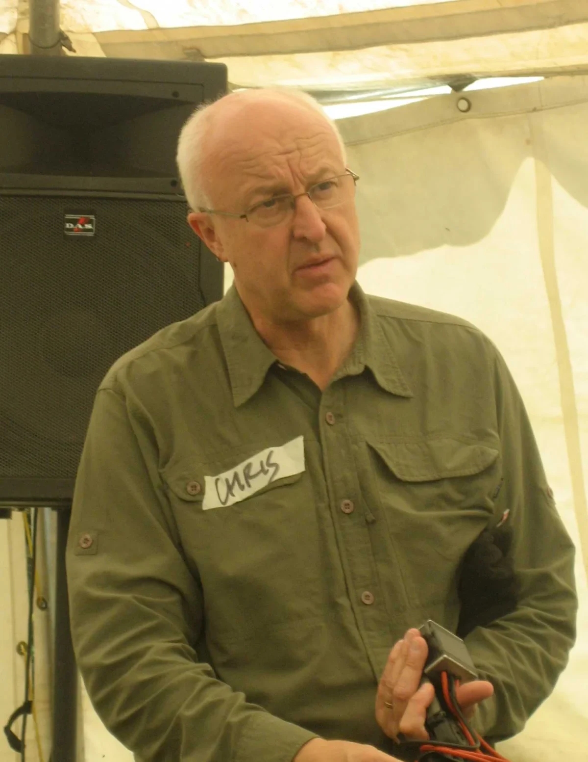 Chris Watson，2009 年于 WIRED Lab 工作坊。摄影：Somaya Langley，图片来源：Wikimedia Commons，CC BY-SA 2.0